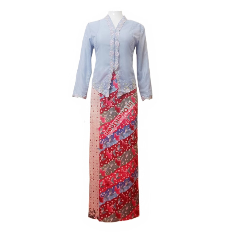 Thai Silk Blouse - Países do sudeste asiático azul rosa