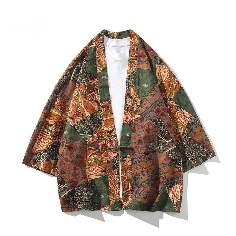 Ethnic Fashion In - Estilo étnico impressão yukata moda masculina