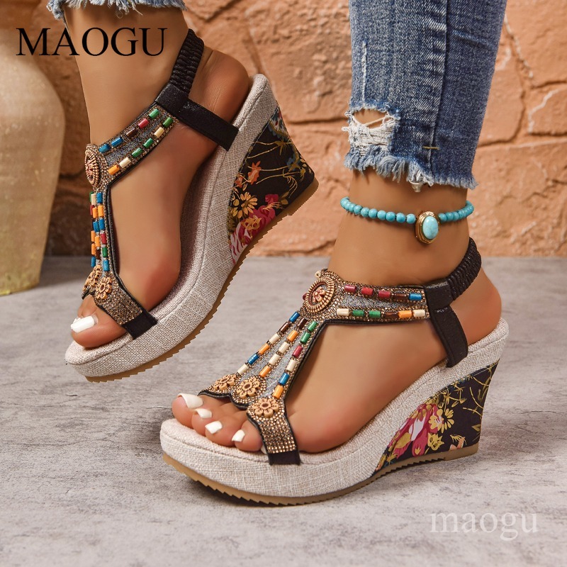 Sandálias Anabela Boho com Miç - Ethnic Fashion In avaliação e preço