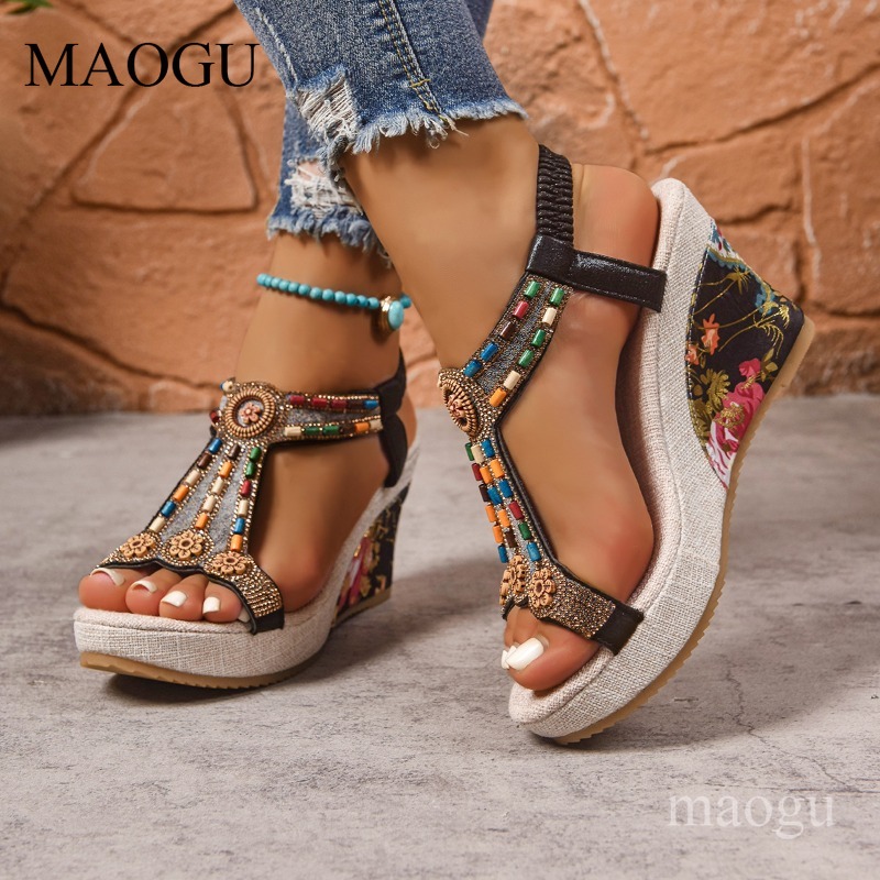 Sandálias Anabela Boho com Miç - Ethnic Fashion In avaliação e preço