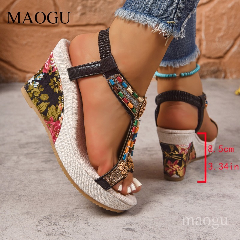 Sandálias Anabela Boho com Miç - Ethnic Fashion In avaliação e preço